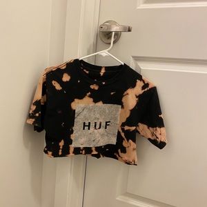 crop bleach dyed Huf top